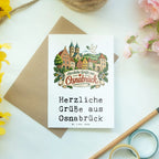 Herzliche Grußkarte aus Osnabrück mit Friedenstaube|p:2022959|h:140b1c66e2d15f151812d72af3a5f853