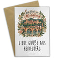 Herzliche Grußkarte für Urlaubsgrüße aus Heidelberg mit Schloss