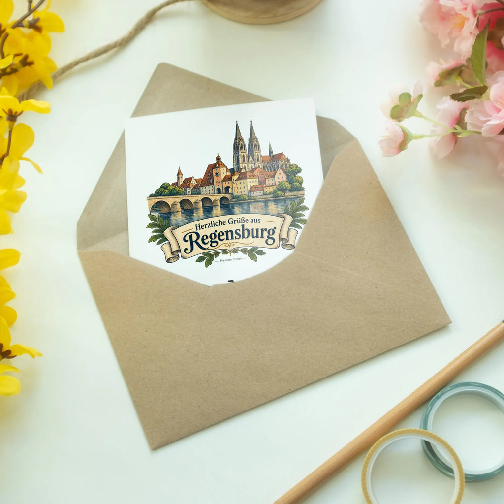 Herzliche Grußkarte aus Regensburg für Urlaubsgrüße mit Dom|p:2022967|h:d30cdc5724cc444de6aa98dee3eae5ef