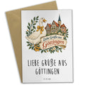 Charmante Grußkarte für Göttingen Fans mit Gans