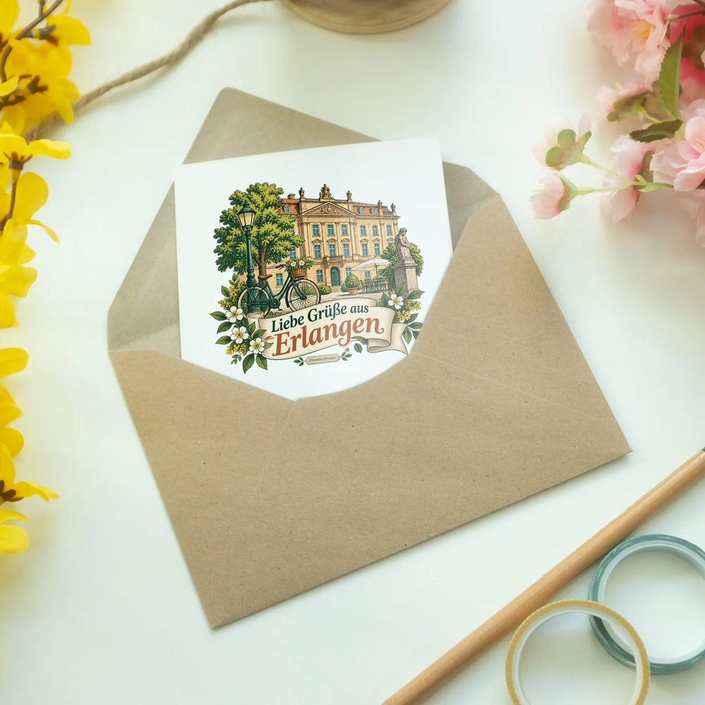 Elegante Grußkarte aus Erlangen mit Schlossfassade|p:2022983|h:2e971d0fea2b01cb686ec20df37463b8