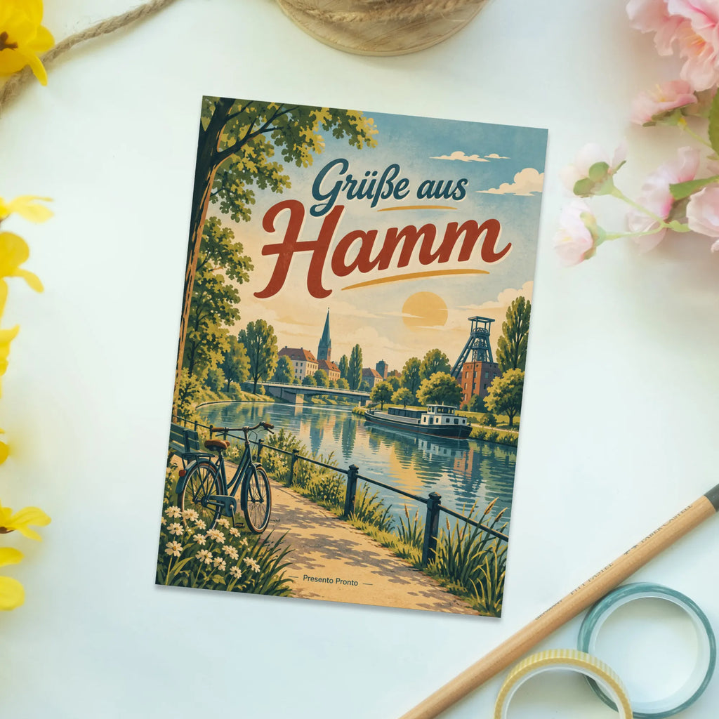 Nostalgische Grüße aus Hamm Postkarte mit Kanal für Sammler|p:2023178|h:e06626c955497482c2b4be57d8ef498f