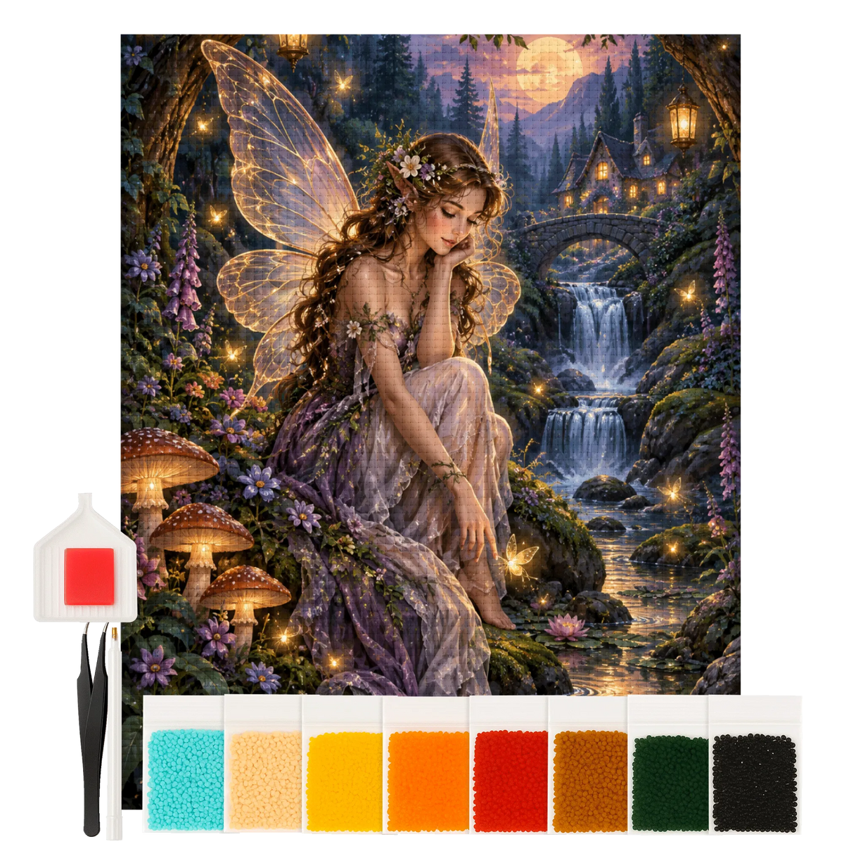 Elegantes Diamond Painting Bild Fee für Feenfans