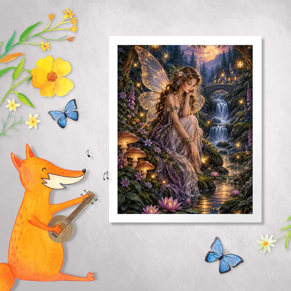 Elegantes Diamond Painting Bild Fee für Feenfans