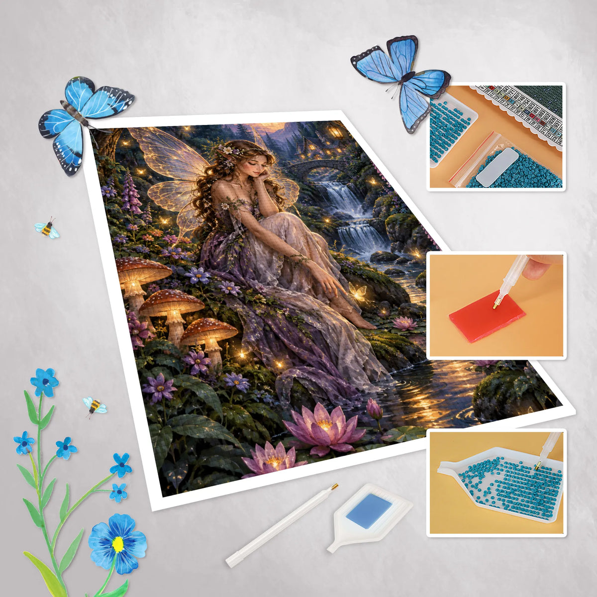 Elegantes Diamond Painting Bild Fee für Feenfans