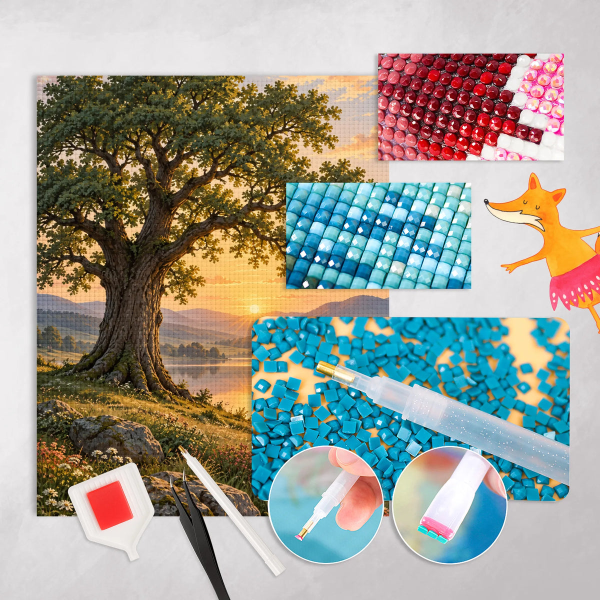 Entspannendes Diamond Painting Bild Baum für Naturliebhaber