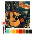 Nostalgische Diamond Painting Bilder für Musikfans mit Gitarre