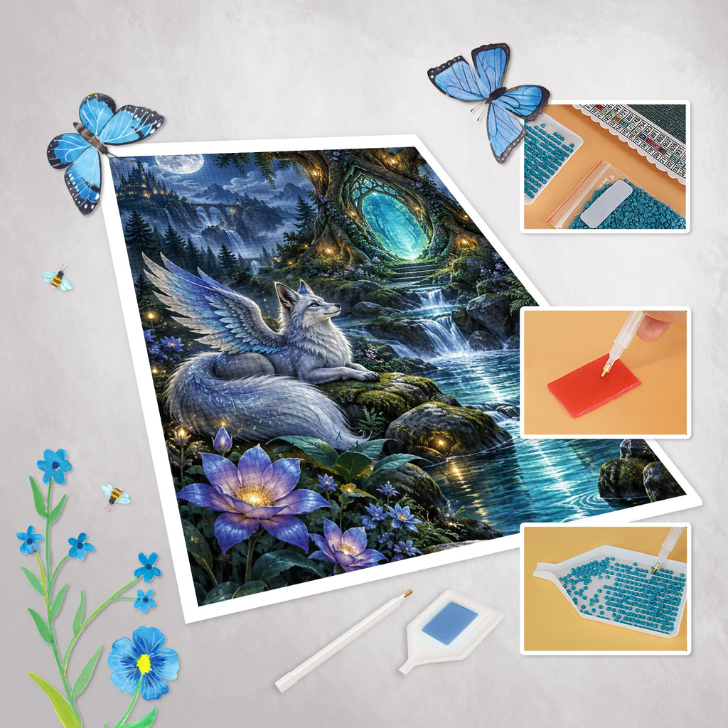Magisches Diamond Painting Fantasy für Fans mit Fuchs|p:2023212|h:d084193ccae0509bddd5d86f6f5871a8