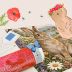 Friedliches Diamond Painting Hase mit Blumenwiese für Hasenfans|p:2023227|h:f5a41a0e6f1934d7b9485df50cfb1545
