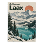 Herzliche Grüße aus Laax Urlaubspostkarte mit Bergsee|p:2023322|h:cfcf5193f0e03643f7d0acf7ee8a6e72