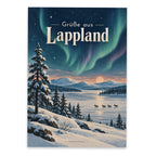 Stimmungsvolle Grüße aus Lappland Postkarte mit Nordlichtern|p:2023326|h:60f85113ad184c87bfc1d3a8f2dbdf12