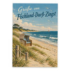Herzliche Grüße von Fischland-Darß-Zingst Postkarte mit Strandkorb|p:2023328|h:010e756157aa255c68fe5c301575a47b