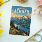 Elegante Grüße vom Jenner Postkarte mit Bergsee|p:2023330|h:6b6a68ae2f37d76abe7a6d90f33260c8