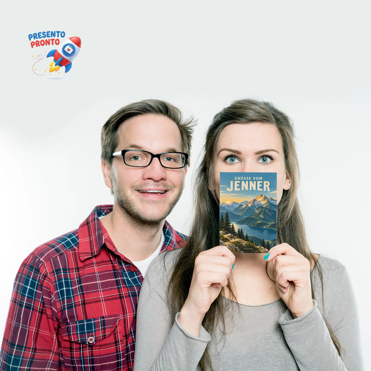 Elegante Grüße vom Jenner Postkarte mit Bergsee