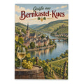 Nostalgische Reisepostkarte Grüße aus Bernkastel-Kues mit Mosel