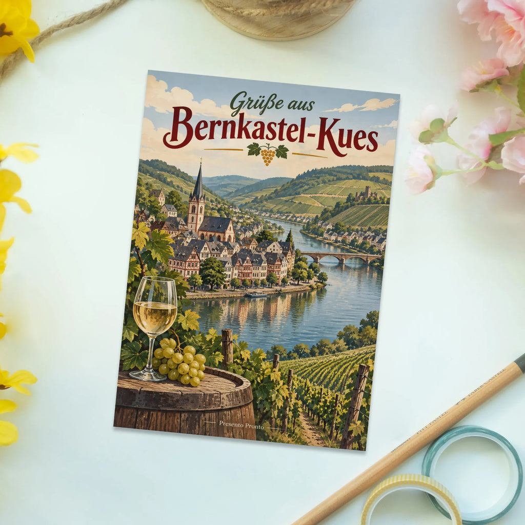 Nostalgische Reisepostkarte Grüße aus Bernkastel-Kues mit Mosel|p:2023338|h:ce04f7df31410475d7fed579dceda521