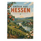 Herzliche Postkarte Grüße aus Hessen mit Fachwerkhäusern|p:2023343|h:a592f8a0f347c247ea9cb6e7c2793e6d
