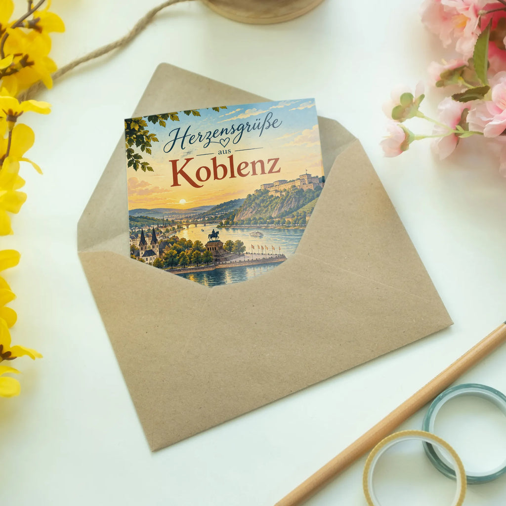 Herzliche Grußkarte aus Koblenz für Heimatfans mit Deutschem Eck|p:2023351|h:bab4c1edf8ad28cf11c37848c4fac901