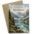 Herzliche Urlaubskarte vom Königssee mit Alpensee