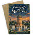 Elegante Grußkarte aus Mannheim mit Wasserturm