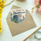 Herzliche Grußkarte aus Oberhausen für Heimatfans mit Gasometer|p:2023370|h:83cc8d72b951a7fe94867507e251dc03