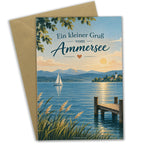 Herzliche Sommergrußkarte vom Ammersee mit Segelboot|p:2023377|h:d4917cfeb99bbc3f2bc31a9f9743cbc8