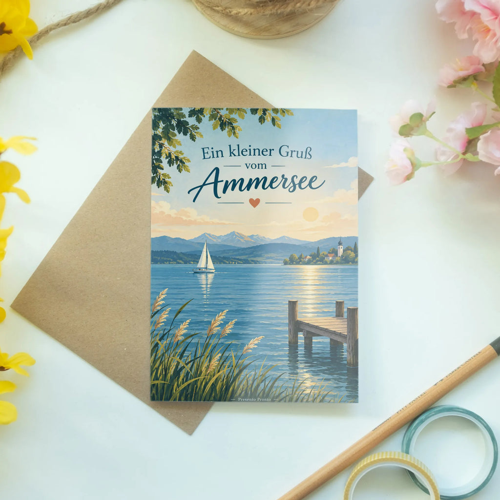 Herzliche Sommergrußkarte vom Ammersee mit Segelboot|p:2023377|h:a3d1f34f1d16a3faa75f09d1aca639c6