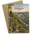 Herzliche Grußkarte aus Solingen mit Müngstener Brücke
