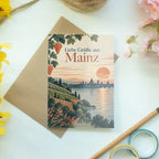 Herzliche Urlaubsgrußkarte aus Mainz mit Weinbergen|p:2023388|h:7bf4671c3729c1f62b8aec3a91542e56