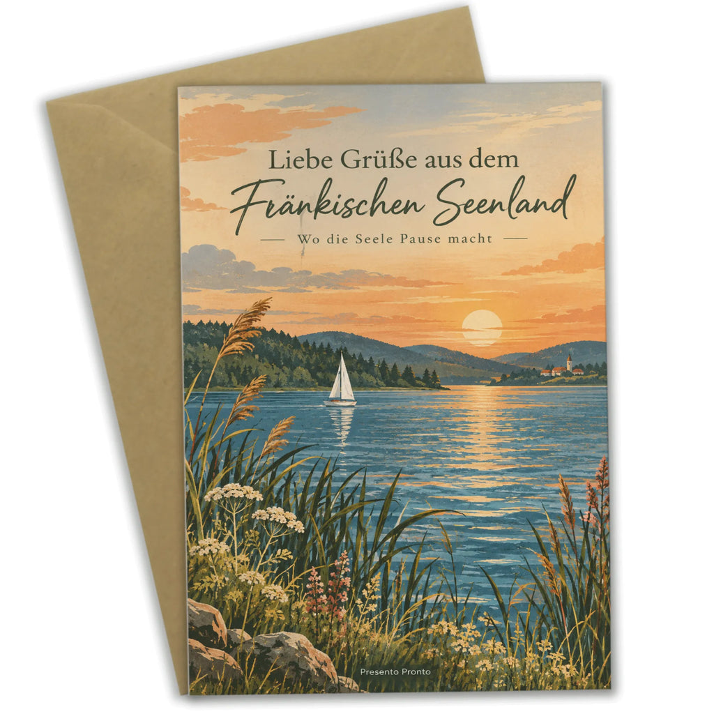 Herzlicher Urlaubsgruß aus dem Fränkischen Seenland mit Segelboot|p:2023398|h:23adb2b9e7653f1201b543f86aaac160