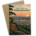 Herzliche Urlaubsgrüße aus Kaiserslautern mit Skyline