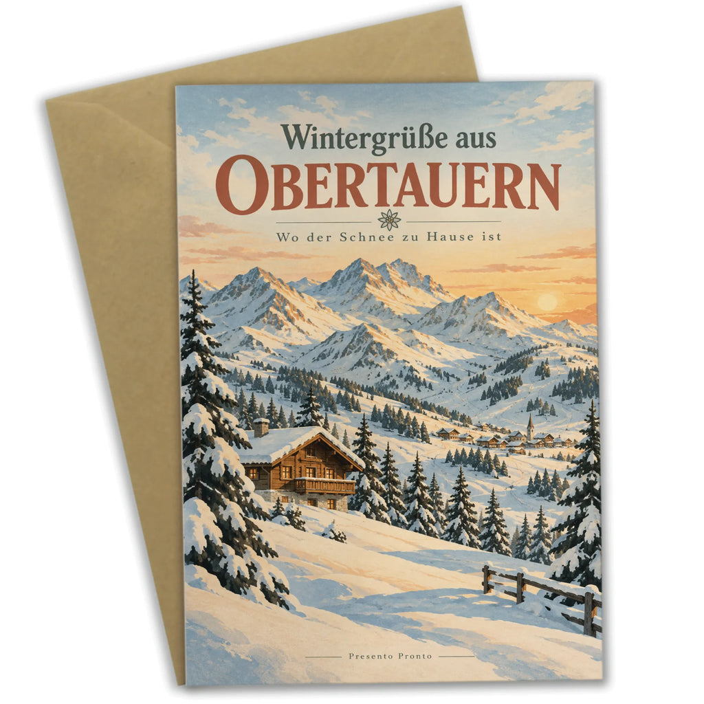 Stimmungsvolle Wintergrußkarte aus Obertauern mit Alpenhütte|p:2023423|h:de9174b79aa66238366fa80178e4641f