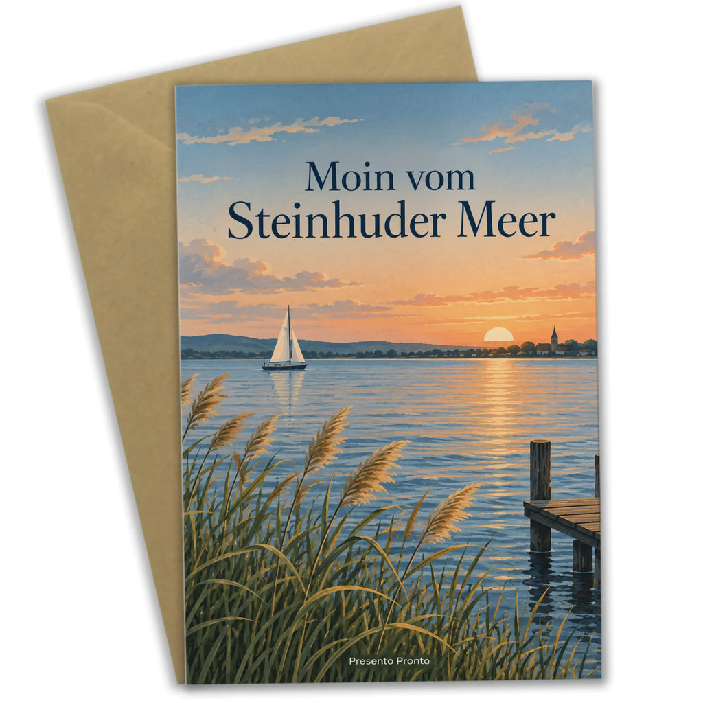 Herzliche Grußkarte vom Steinhuder Meer mit Segelboot|p:2023426|h:1fac092749ff69684303df092a71117a