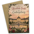 Herzliche Grußkarte aus Ludwigsburg mit Barockschloss|p:2023428|h:2fe6a48d3bbd6fcc3fe20b2acd64f0f0