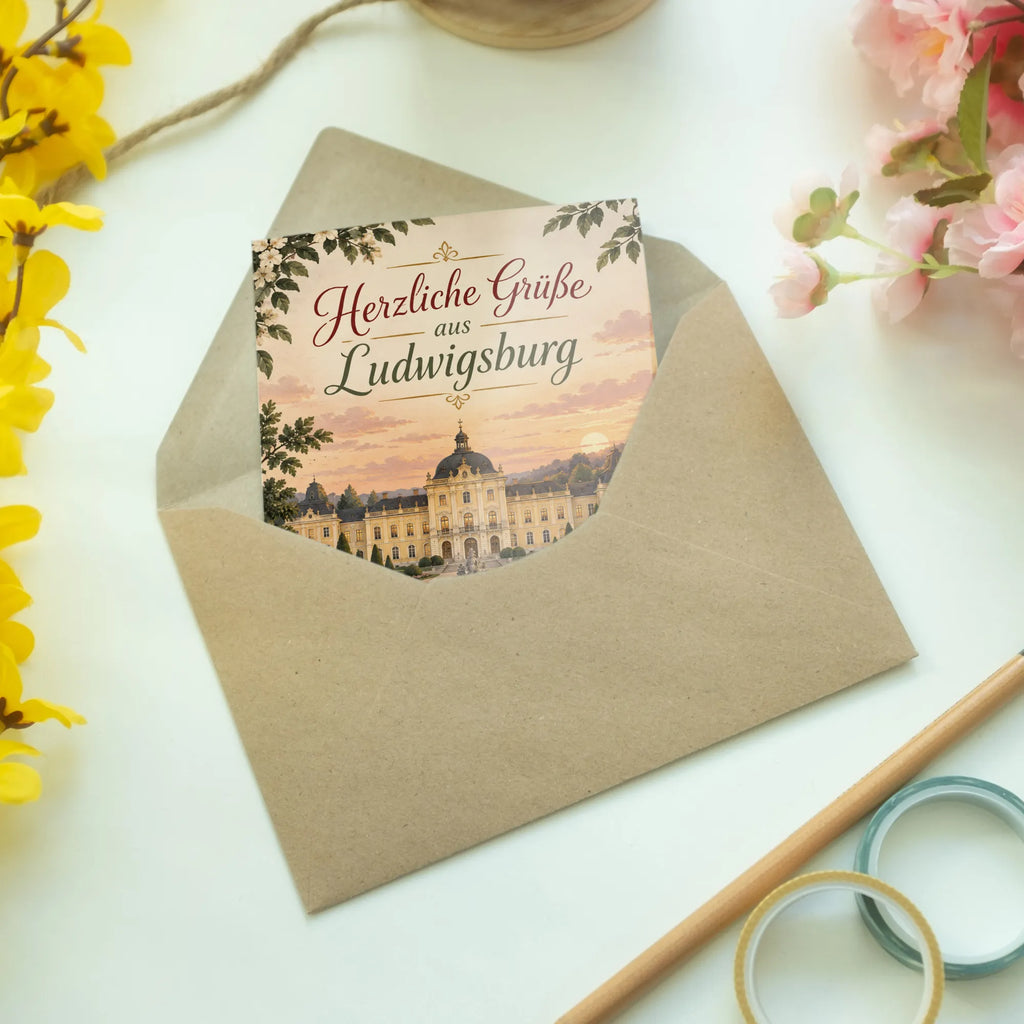 Herzliche Grußkarte aus Ludwigsburg mit Barockschloss|p:2023428|h:1f3242ee92981ee6c93a70c6f9a5dc40