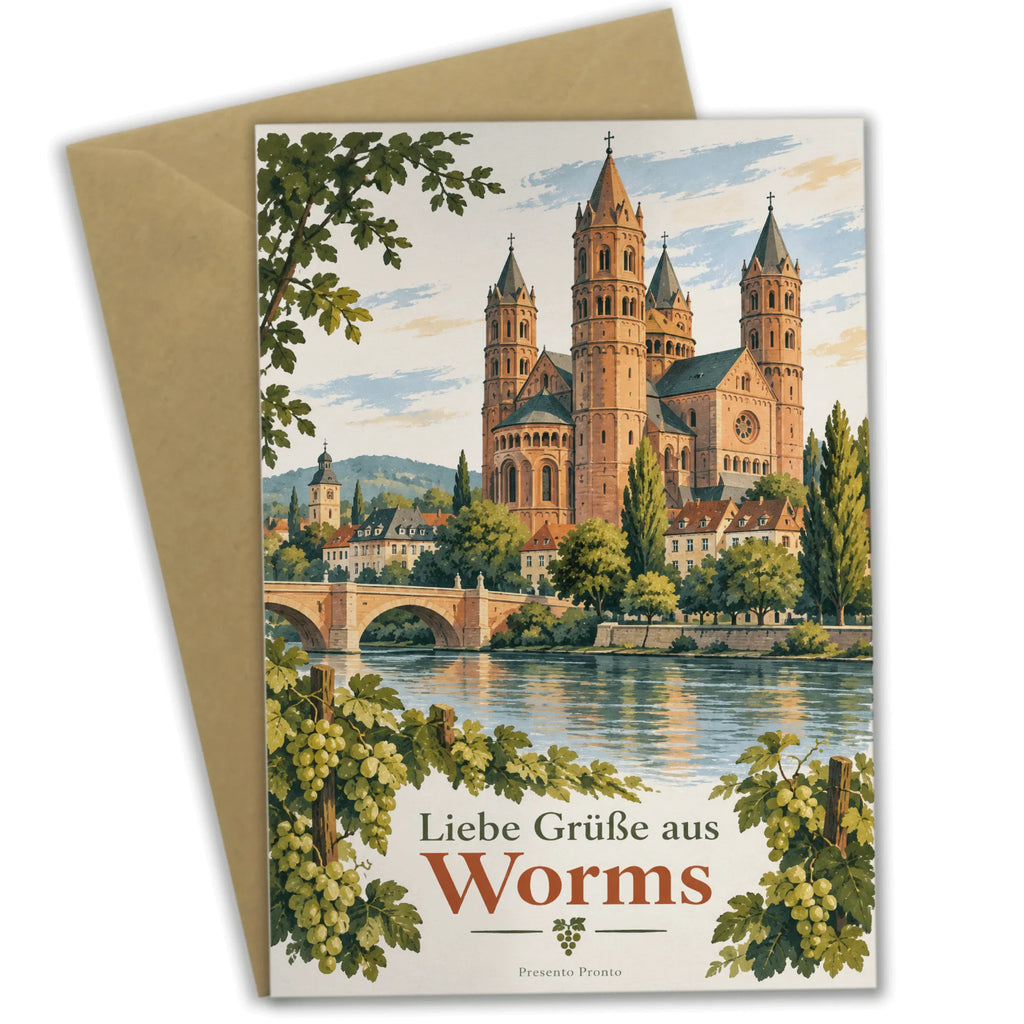 Herzliche Grußkarte aus Worms mit Wormser Dom|p:2023429|h:d7a0cbf150a256703a16a0ad0f3f7e66