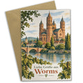 Herzliche Grußkarte aus Worms mit Wormser Dom