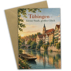 Herzliche Grußkarte aus Tübingen mit Stocherkahn|p:2023439|h:064893c45ddd074691b8cce353928ad1