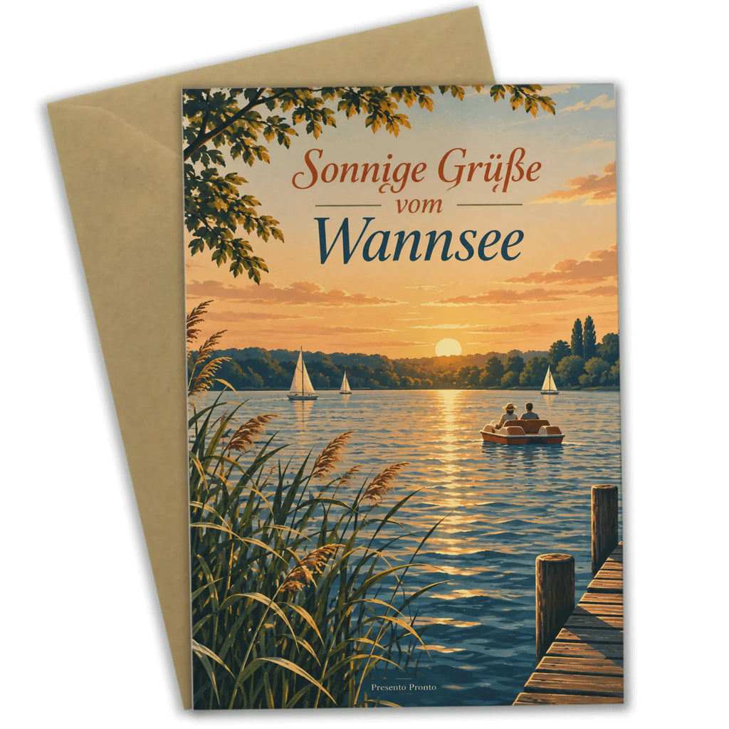 Elegante Sommergrußkarte vom Wannsee mit Tretboot|p:2023441|h:ef0de17433d504fa162d2d125999f538
