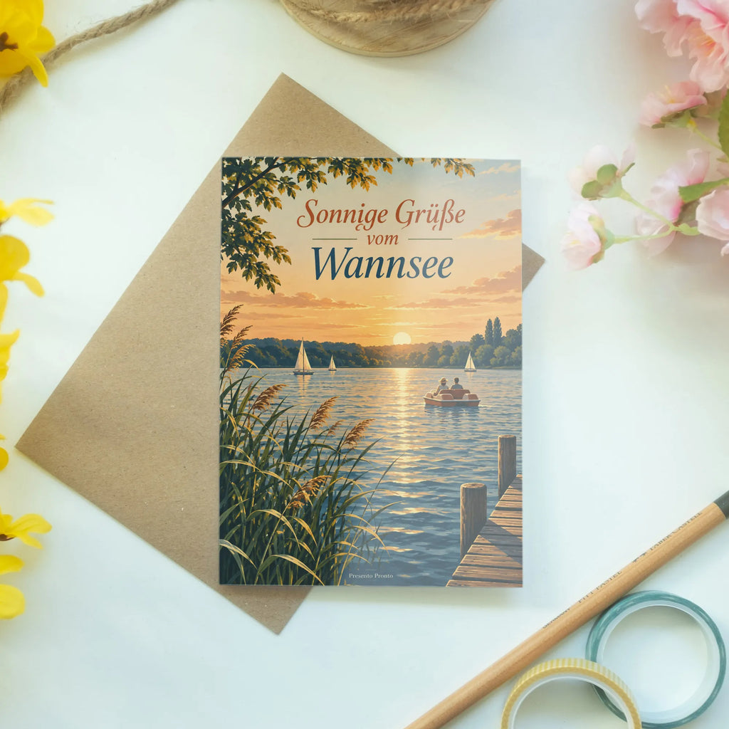 Elegante Sommergrußkarte vom Wannsee mit Tretboot|p:2023441|h:27cfbd18ab2f58e96c3905b07cf8ee92