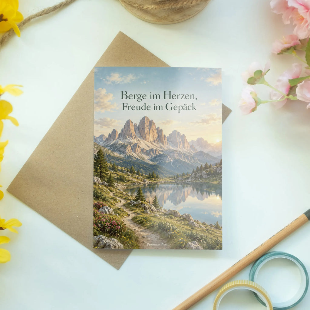Herzliche Dolomitenkarte für Wanderfreunde mit Alpensee|p:2023466|h:abf75ca5554d86349d99503700017887