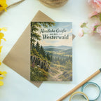 Herzliche Grußkarte aus dem Westerwald mit Waldhügeln|p:2023489|h:064b6c852b3ef83c9e8e221449435f67