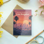 Sonnige Grußkarte für Urlaub aus Los Angeles mit Palmen|p:2023490|h:c81a8cbaccc8708125e7f992aae81108