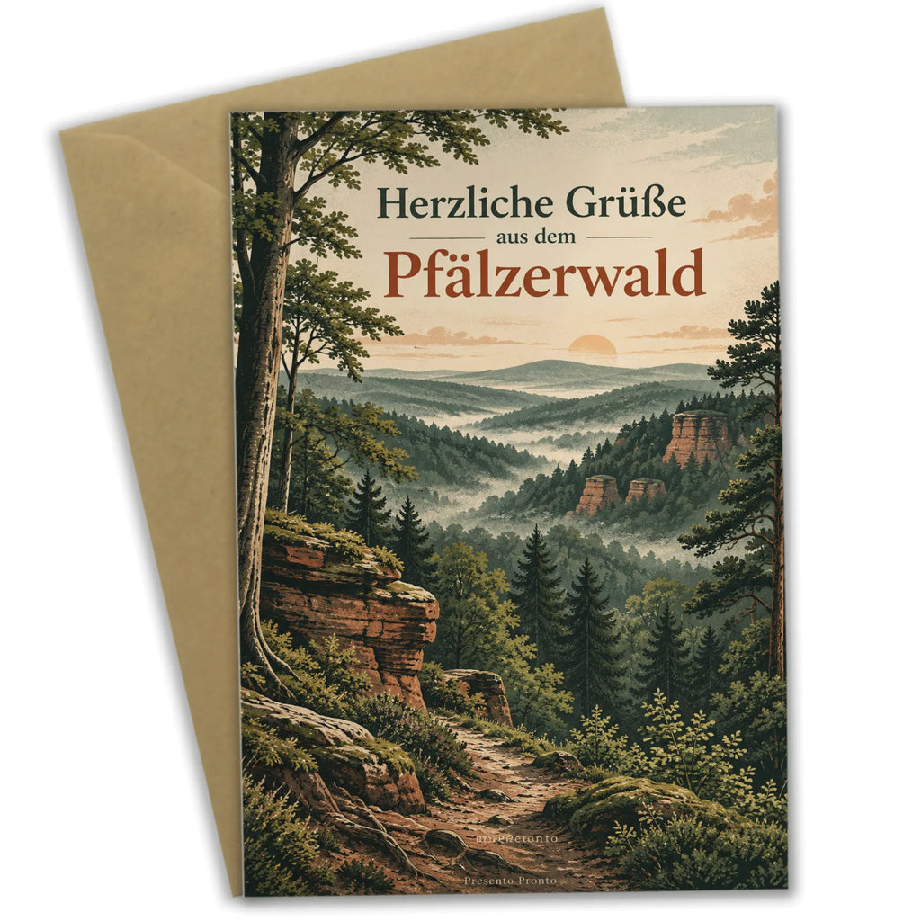 Herzliche Grußkarte aus dem Pfälzerwald mit Wanderweg|p:2023493|h:3005d63736a05c7ad29b07eb469509cb