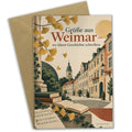 Elegante Grußkarte aus Weimar mit historischer Altstadt