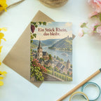 Nostalgische Grußkarte aus Bacharach mit Fachwerkhäusern am Rhein|p:2023509|h:98c65d413402708977cd3f22986d248f
