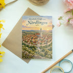 Herzliche Grußkarte aus Nördlingen mit Altstadt und Danielkirchturm|p:2023526|h:71d763b30ceb19c651b86744b5ce0740