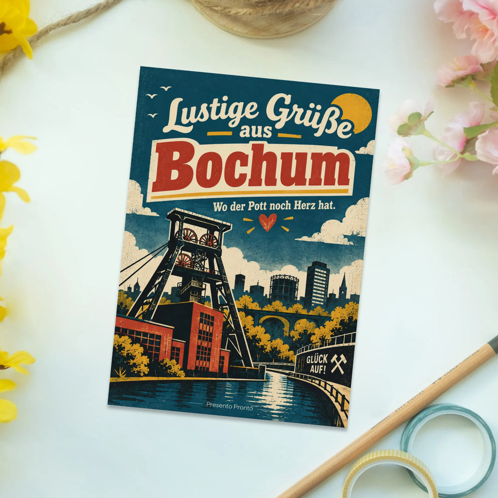 Lustige Grüße aus Bochum Postkarte mit Förderturm|p:2023543|h:637c7dd73b3bb58d6e300c368ebdcf1a