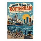 Lustige Grüße aus Rotterdam Postkarte mit Hafenkränen|p:2023546|h:6866db0f9c143cc41bae8356805c52dc
