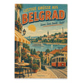 Lustige Grüße aus Belgrad Postkarte für Daheimgebliebene